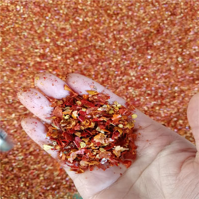 رقائق الفلفل الأحمر المجففة بدون جذع 1 مم 12٪ بهار غذائي رطب